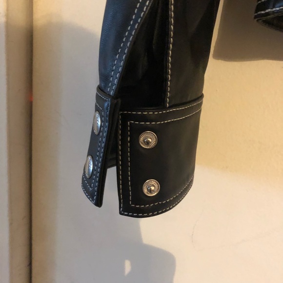 MMK LEATHER JACKET SIZE MEDIUM BLACK - Picture 5 of 6